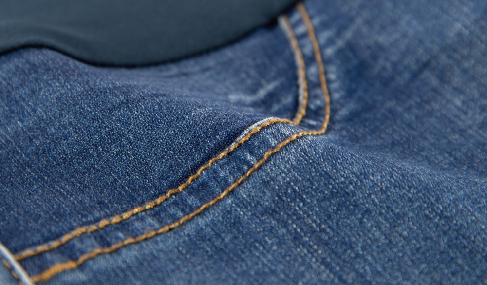 俐落車縫細節-推薦超顯瘦美型涼感牛仔褲