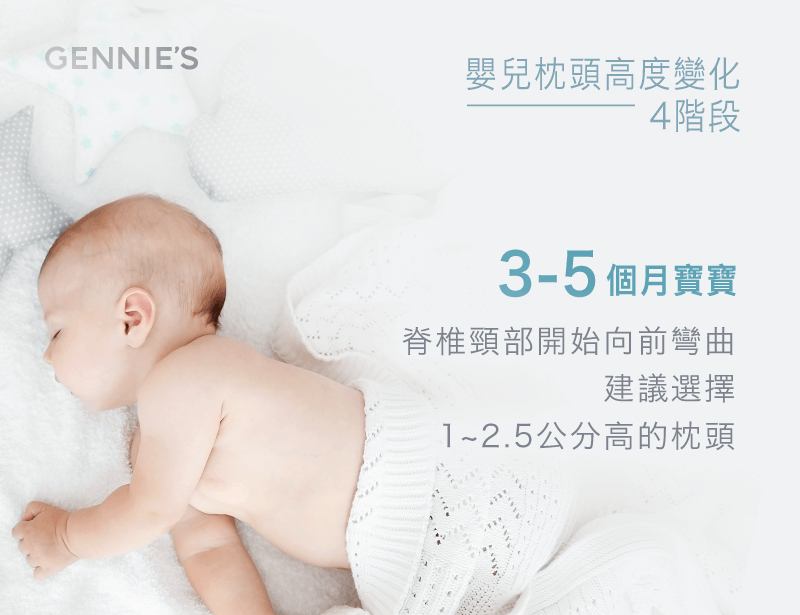 3~5個月寶寶嬰兒枕頭-嬰兒枕頭高度