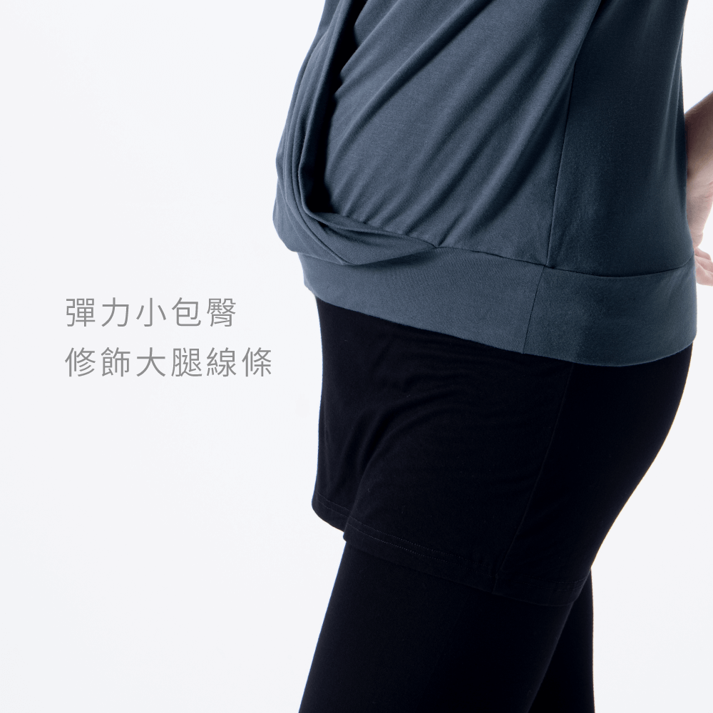 包臀修飾腿部線條-推薦假兩件哺乳孕婦上衣