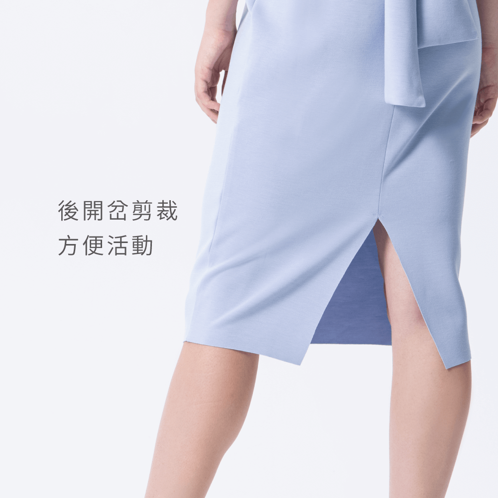 裙襬後開衩設計-推薦氣質V領小禮服孕婦洋裝